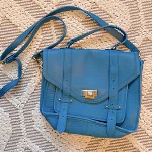 Gigi New York Hayden Satchel - Blue Leather